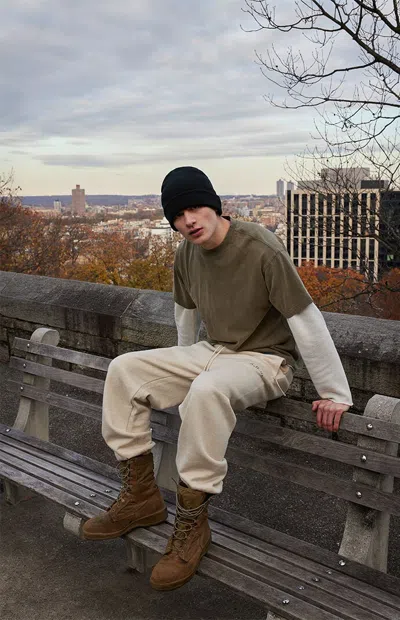 Arc Men's Green Vintage Wash Heavyweight Oversized T-shirt