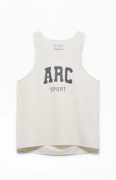 Arc Men's Grey Active Singlet Tank Top In Gray In White