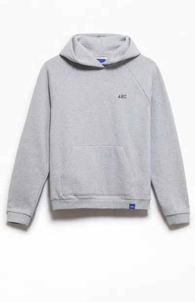 Arc Men's Heather Grey Heavyweight Standard Pullover Hoodie In Heather Gray
