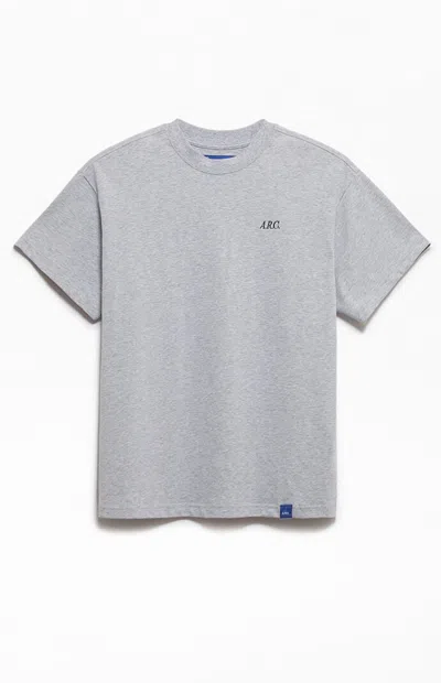 Arc Men's Heather Grey Standard Oversized T-shirt In Heather Gray
