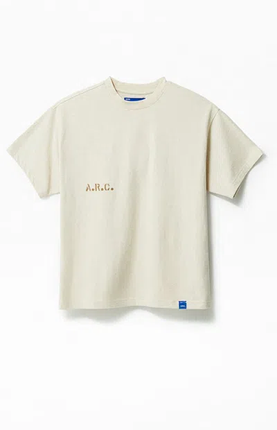 Arc Men's Heather Oatmeal Vintage Wash Heavyweight Oversized T-shirt In White