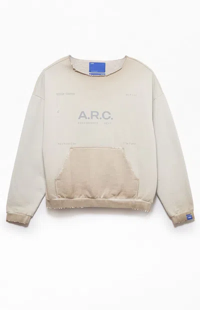 Arc Men's Khaki Vintage Wash Heavyweight Fleece Cutoff Sweatshirt In Neutral