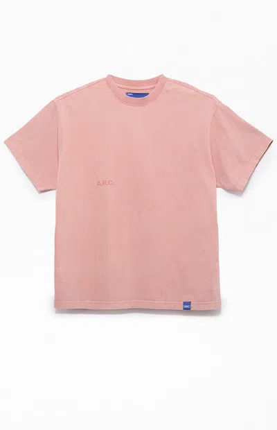 Arc Men's Red Vintage Wash T-shirt In Pink