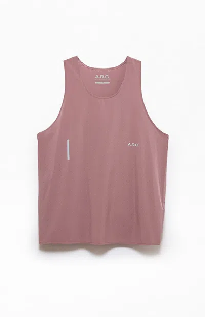 Arc Men's Rose Active Perforated Tank Top In Pink