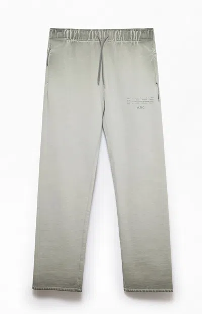 Arc Men's Shadow Heavyweight Fleece Baggy Sweatpants In Olive In Gray