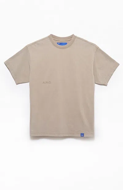 Arc Men's Tan Vintage Wash Heavyweight Oversized T-shirt In Khaki In Brown