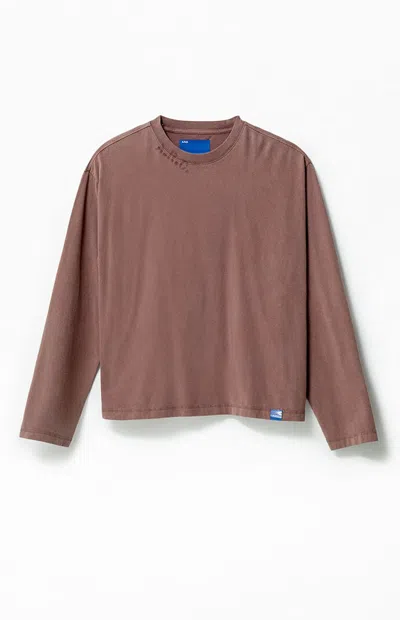 Arc Men's Taupe Rose Vintage Wash Heavyweight Oversized Long Sleeve T-shirt In Taupe/rose In Brown