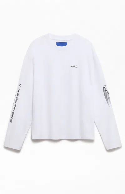 Arc Men's White Channel Oversized Long Sleeve T-shirt