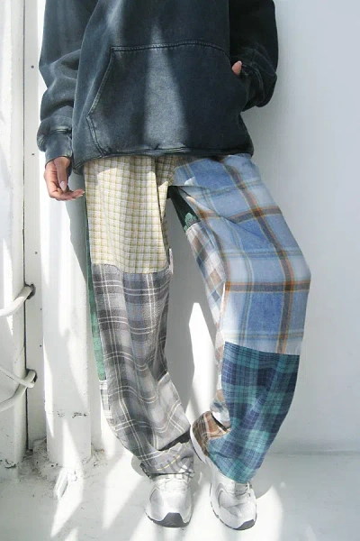Arc Reworked Flannel Pieced Pant, Women's At Urban Outfitters In Multi