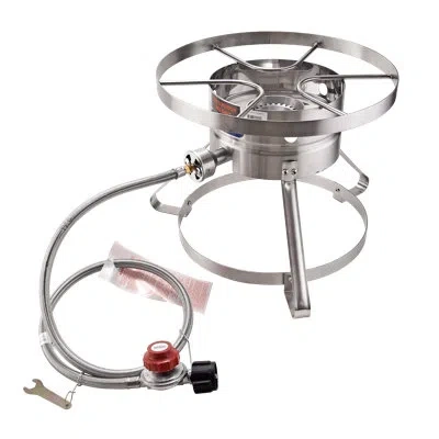 Arc Single Burner High Pressure Propane Outdoor Stove In Silver