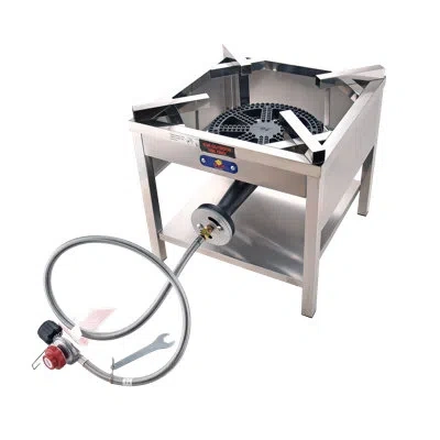 Arc Single Burner High Pressure Propane Outdoor Stove In Silver