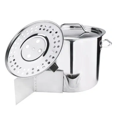 Arc Stainless Steel Pot Set With Lid In Silver