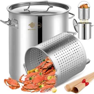 Arc Stainless Steel Stock Pot With Lid In Silver