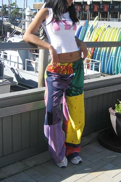 Arc Vintage Reworked Over Dyed Towel Pieced Pants, Women's At Urban Outfitters In Neutral