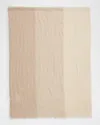 Arca Striped Cashmere Scarf In Beige Brown White