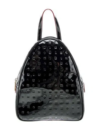 Pre-owned Arcadia Patent Leather Backpack In Black