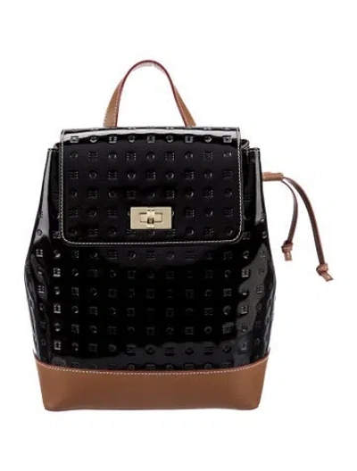 Pre-owned Arcadia Patent Leather Backpack In Multi