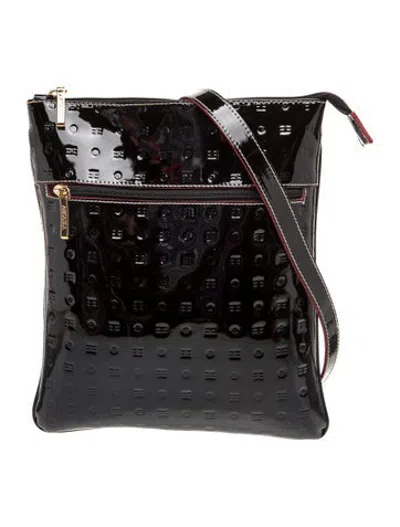 Pre-owned Arcadia Patent Leather Crossbody Bag In Black