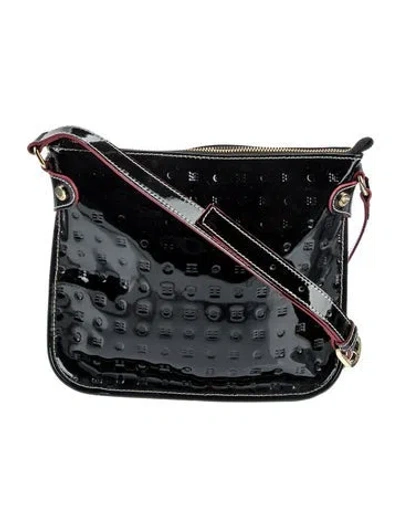 Pre-owned Arcadia Patent Leather Shoulder Bag In Black