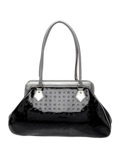 Pre-owned Arcadia Patent Leather Shoulder Bag In Black