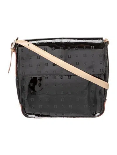 Pre-owned Arcadia Patent Leather Shoulder Bag In Black