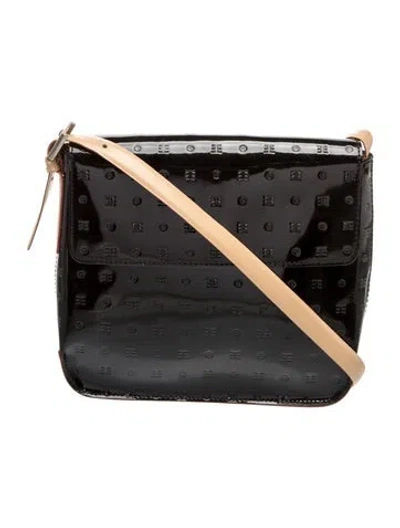 Pre-owned Arcadia Patent Leather Shoulder Bag In Black
