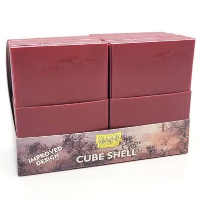 Arcane Tinmen Cube Shell Card Deck Box, Blood Red - 8 Piece