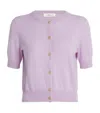 Arch 4 Cashmere Stanley Cropped Cardigan In Purple