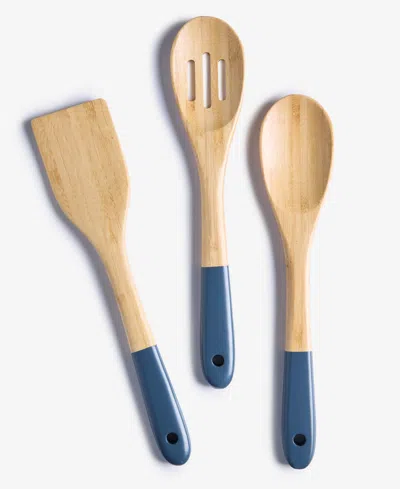 Arch Studio 3-piece Bamboo Utensil Set, Macy's Exclusive In Denim Blue