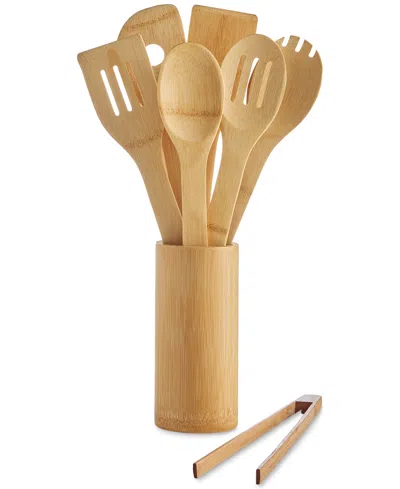 Arch Studio 7-piece Bamboo Utensil Set & Holder, Exclusively At Macy's In No Color
