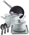 Arch Studio Aluminum Nonstick 9-pc. Cookware Set, Macy's Exclusive In Brown