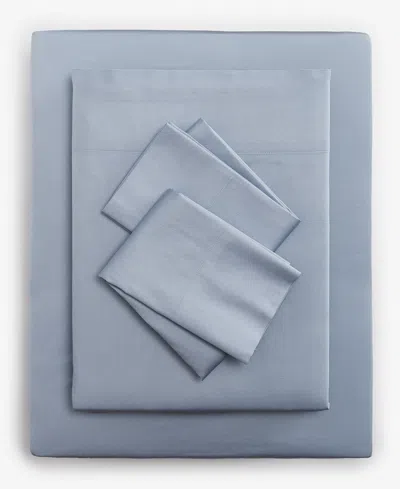 Arch Studio Cotton Sateen 3-pc. Sheet Set, Twin, Exclusively At Macy's In Chambray Blue