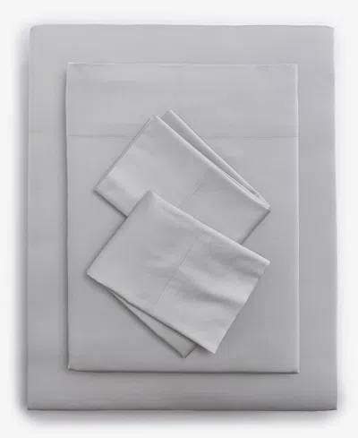 Arch Studio Cotton Sateen 3-pc. Sheet Set, Twin, Exclusively At Macy's In Silver