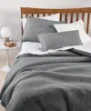 Arch Studio Heathered Jersey 3-pc. Quilt Set, Full/queen, Exclusively At Macy's In Dark Gray