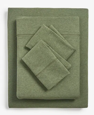 Arch Studio Jersey Cotton Blend 3-pc. Sheet Set, Twin, Exclusively For Macy's In Green