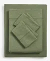 Arch Studio Jersey Cotton Blend 4-pc. Sheet Set, Queen, Exclusively For Macy's In Green