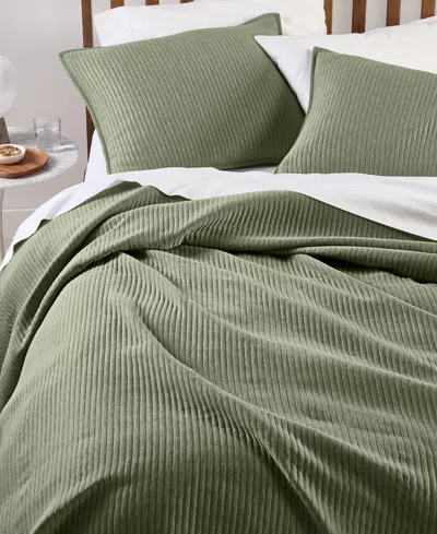 Arch Studio Last Act!  Heather Jersey 2-pc. Quilt Set, Twin, Exclusively At Macy's In Green