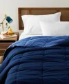Arch Studio Microfiber Down Alternative Comforter, King, Exclusively At Macy's In Navy