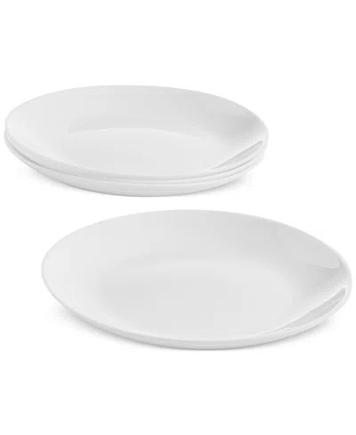 Arch Studio Opal Glass Coupe Salad Plates, Set Of 4, Exclusively At Macy's In White