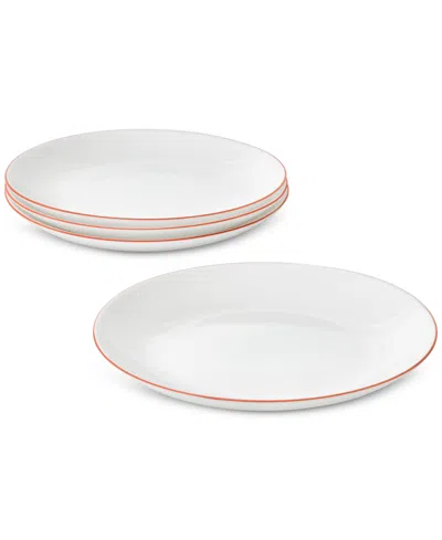 Arch Studio Opal Glass Rust Rim Salad Plate, Set Of 4, Exclusively At Macy's In Orange
