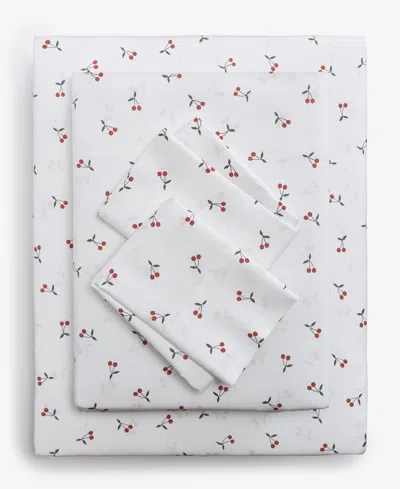 Arch Studio Printed Cotton Sateen 3-pc. Sheet Set, Twin, Exclusively For Macy's In Cherry