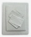 Arch Studio Printed Cotton Sateen 4-pc. Sheet Set, Full, Exclusively At Macy's In Gingham Green