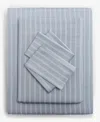 Arch Studio Printed Cotton Sateen 4-pc. Sheet Set, King, Exclusively At Macy's In Shirt Stripe