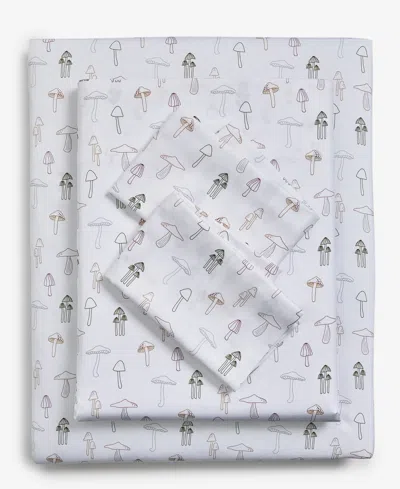 Arch Studio Printed Cotton Sateen 4-pc. Sheet Set, Queen, Exclusively For Macy's In Brown