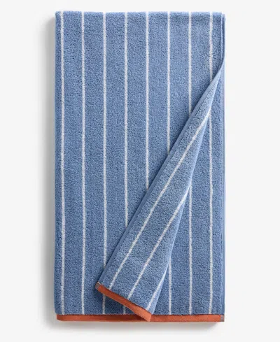 Arch Studio Quick Dry Striped Bath Towel, Macy's Exclusive In Blue