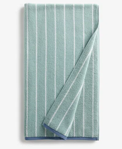 Arch Studio Quick Dry Striped Bath Towel, Macy's Exclusive In Blue
