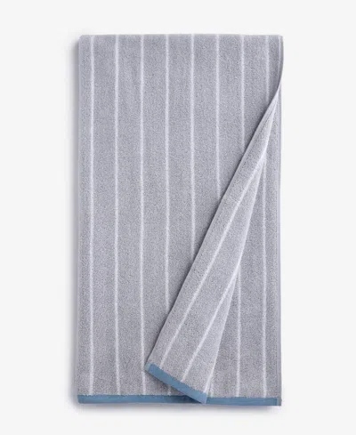 Arch Studio Quick Dry Striped Bath Towel, Macy's Exclusive In Gray
