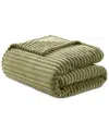 Arch Studio Ribbed Plush Blanket, Full/queen, Macy's Exclusive In Green