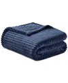 Arch Studio Ribbed Plush Blanket, King, Macy's Exclusive In Blue