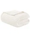 Arch Studio Ribbed Plush Blanket, King, Macy's Exclusive In White